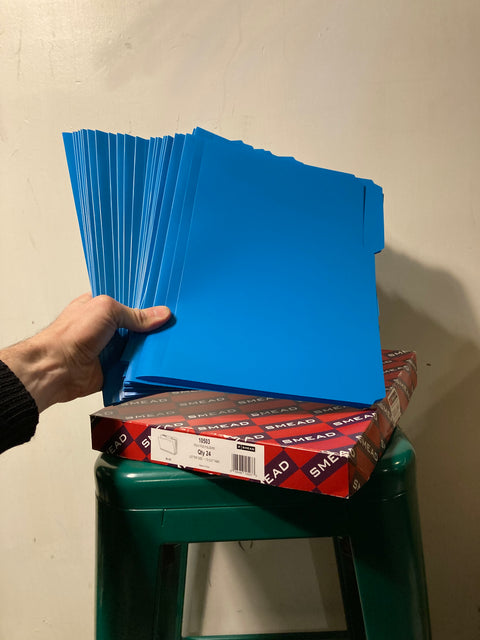 Blue Poly File Folders