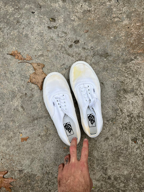 White Vans That Could Use A Lil' Wash, Size US 8.5 M or 10 W or 41 EU