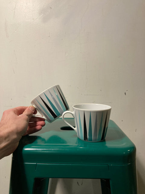 2 Cool Porcelain Tea Mugs