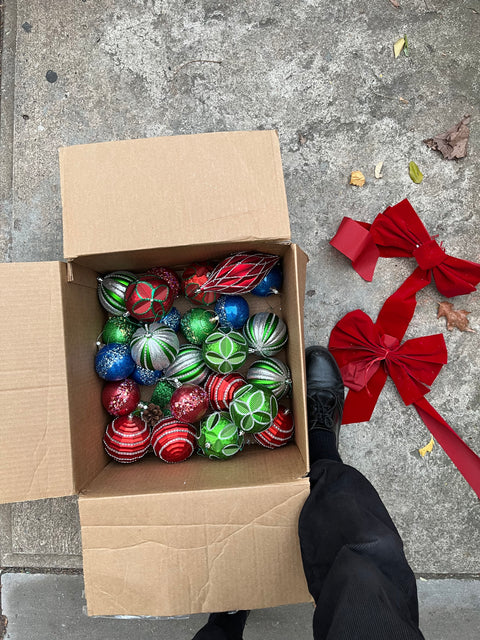 Box Of Christmas Decorations