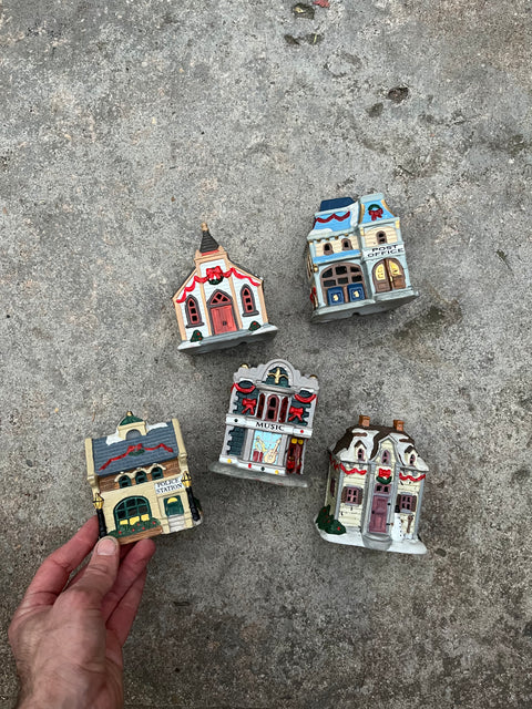 Set Of Ceramic Christmas Decorations