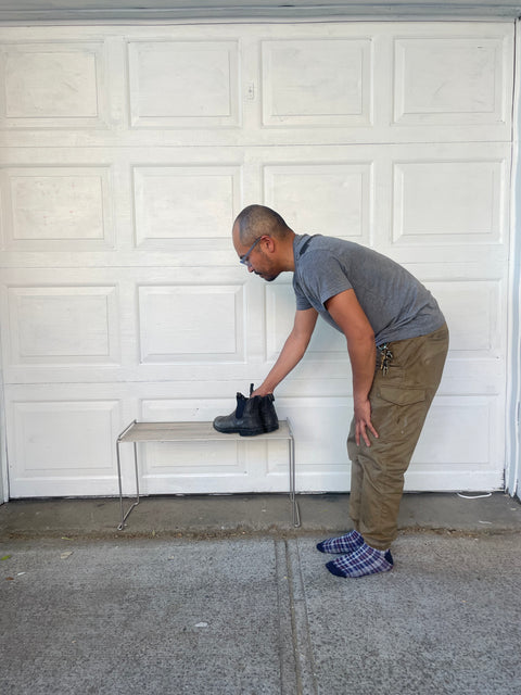 Minimalist Metal Shoe Rack