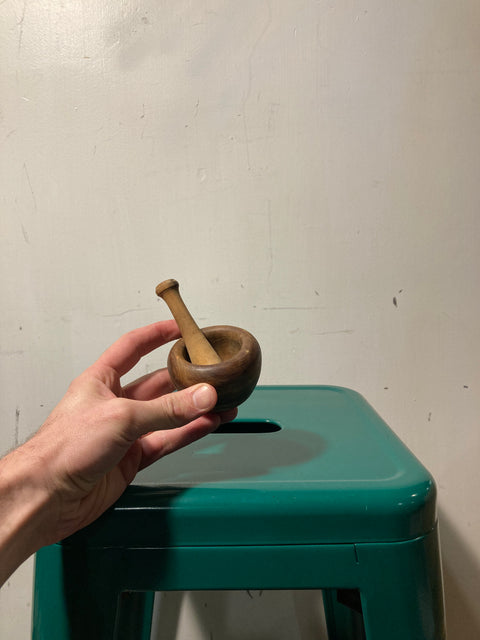 Mini Wood Mortar & Pestle