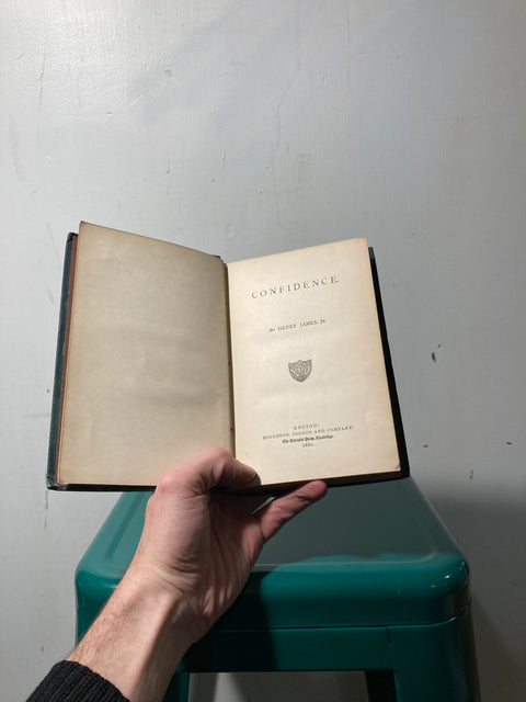 Confidence by Henry James First Edition