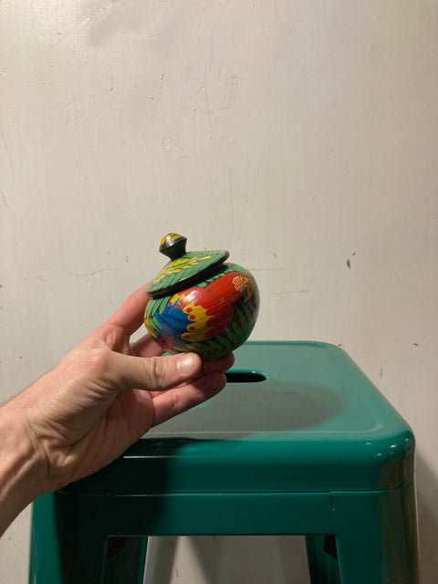 Parrot Hand Painted Wood Box