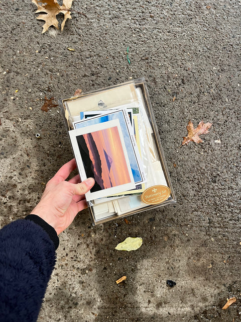 Mysterious Stationnary Set With A Bunch Of Postcards & Letter Paper