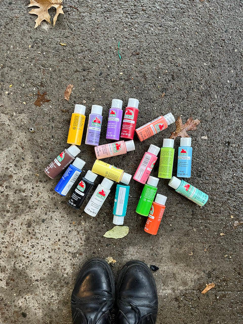 A Whole Bunch Of Acrylic Paint