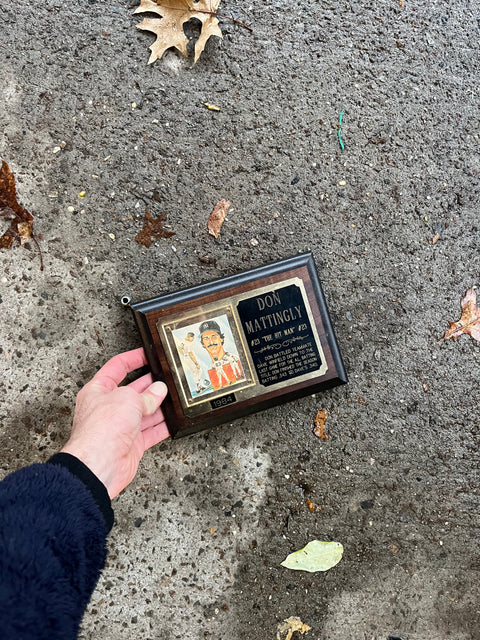 Vintage Baseball Plaque In Hommage To Don Mattingly