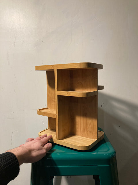 Rotating Bamboo Organizer