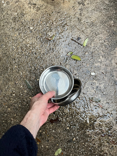 Two Stainless Steel Pet Bowls