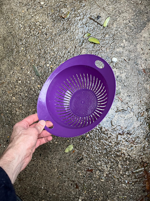 Just A Purple Plastic Colander