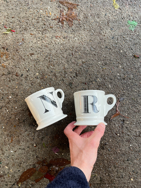 Two Anthropology Monogram Mugs