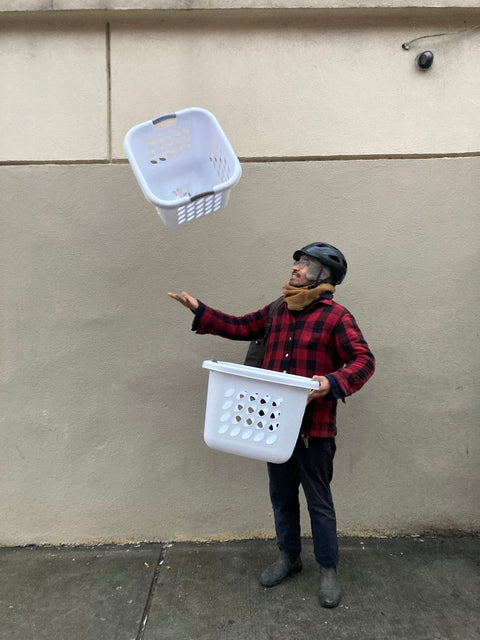 Two Sterilite Laundry Baskets