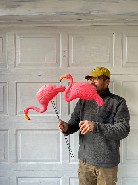 Two Flamingo For Your Patio