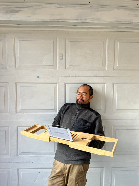 Telescopic Bamboo Bathtub Tray