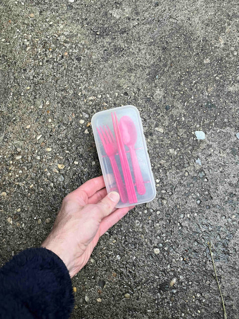 Pink Reusable Cutlery Set