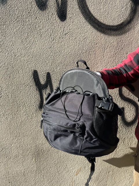 A Stylish Black Backpack To Carry A Pet