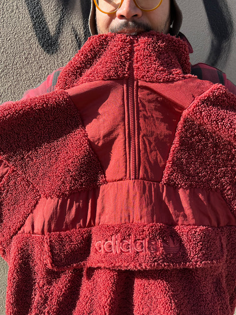 Warm Oversized Adidas Sherpa Pullover, Size S