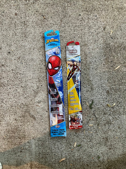 Spiderman and Iron Man Kites Set
