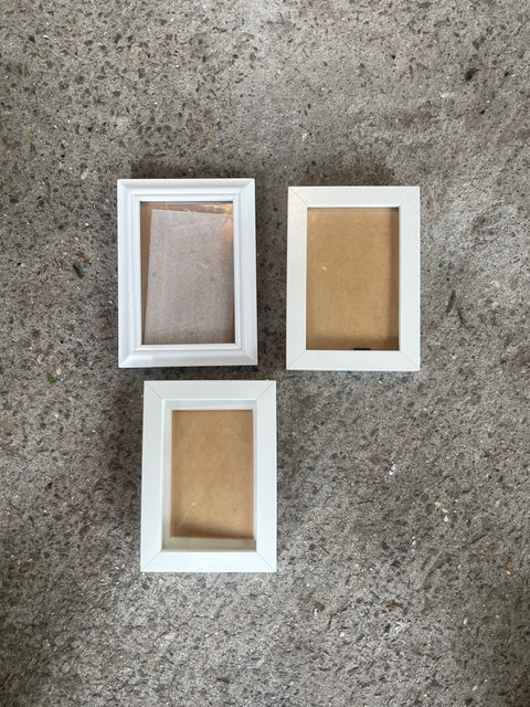 3 Small White Frames