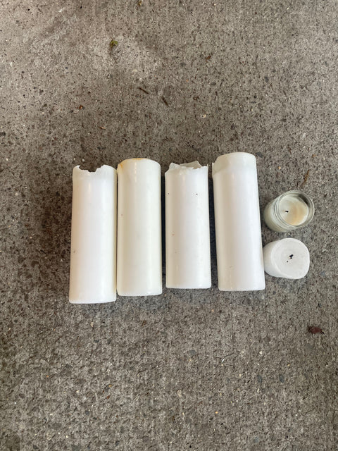 Mad Large White Candles