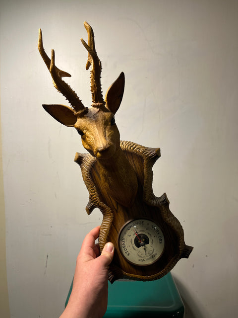 Kitsch Deer Head Barometer