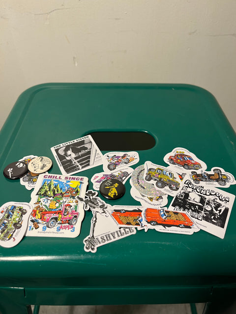 Set of random stickers