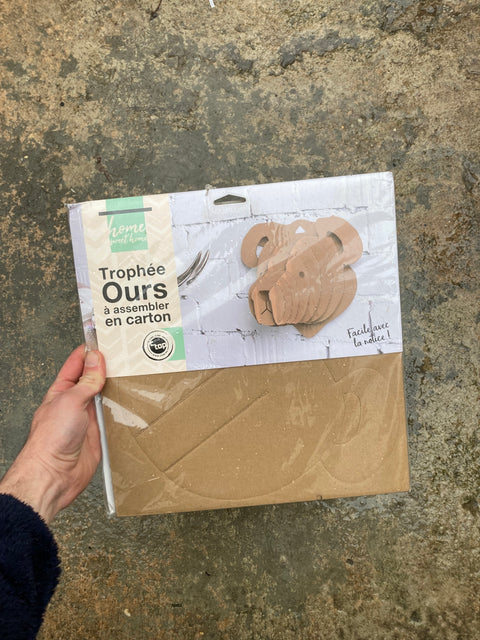 DIY Cardboard Bear Head