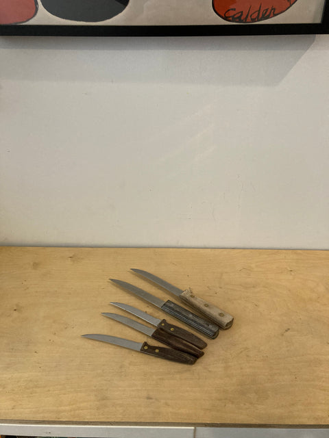 Set of 5 wood knives