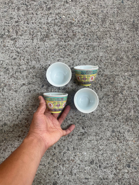 Porcelain Tea Cups Set without Handles