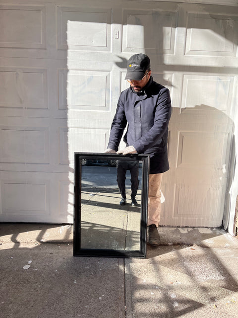 Elegant & Heavy Black Wall Mirror