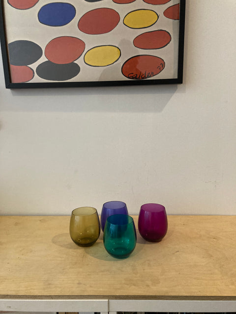 4 Plastic Colorful Glasses