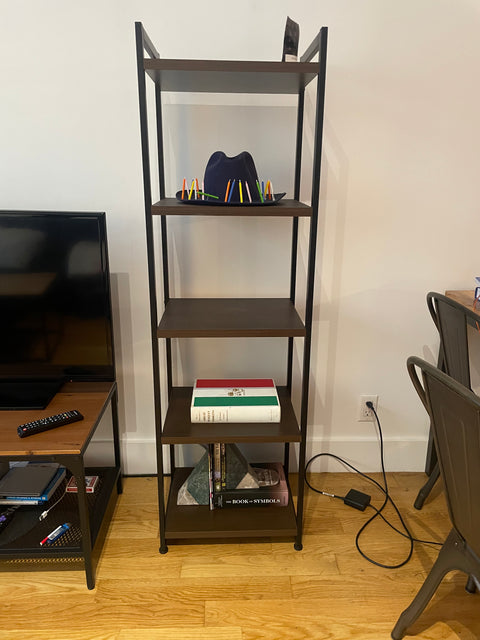 5 Shelves Ladder Bookself, 18"x14"x59"