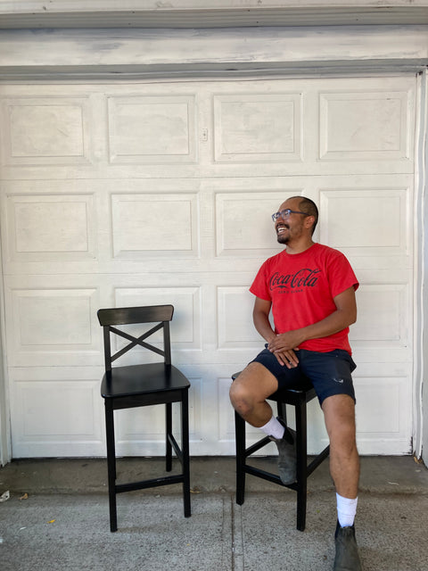 2 Black Counter Stools, 25"