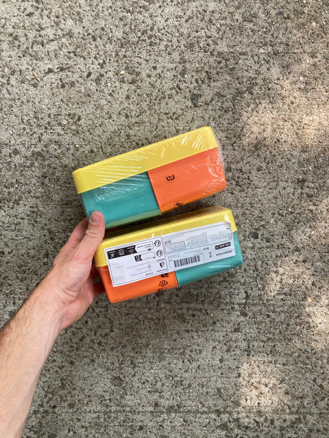 Two IKEA BÖNSYRSA Multicolor Organizers