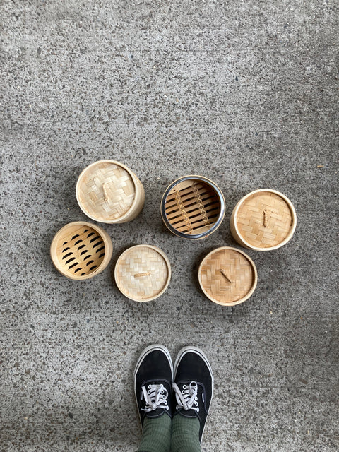 Set of 5 Bamboo Steamer Baskets