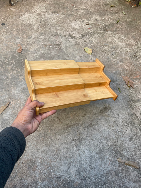 Accordion Bamboo Spice Shelf