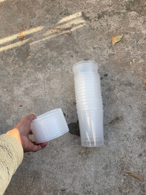 Stack of Chinese Food Soup Containers