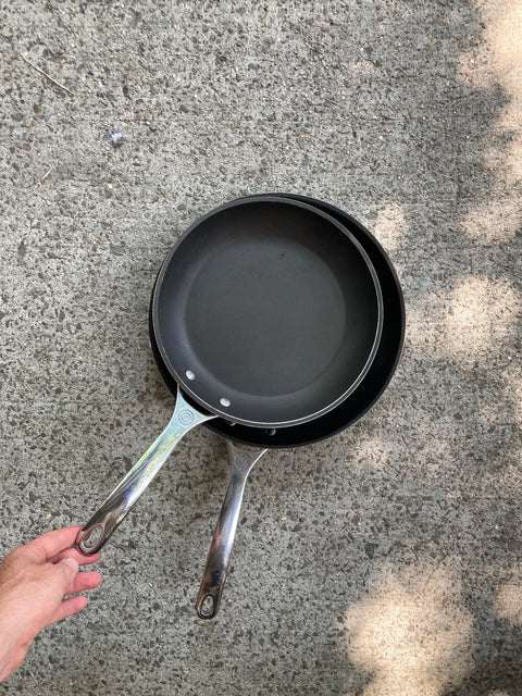 3 Le Creuset Pans, 9", 10" & 12"