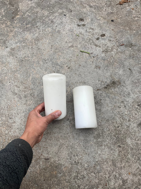 2 Big Wax Candles