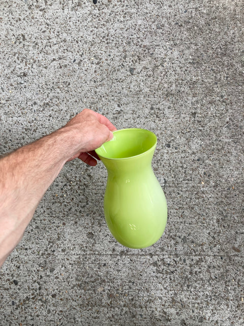 Large Lime Glass Vase