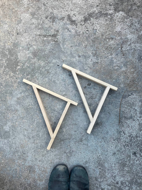 Two Wooden Wood Selves Bracket