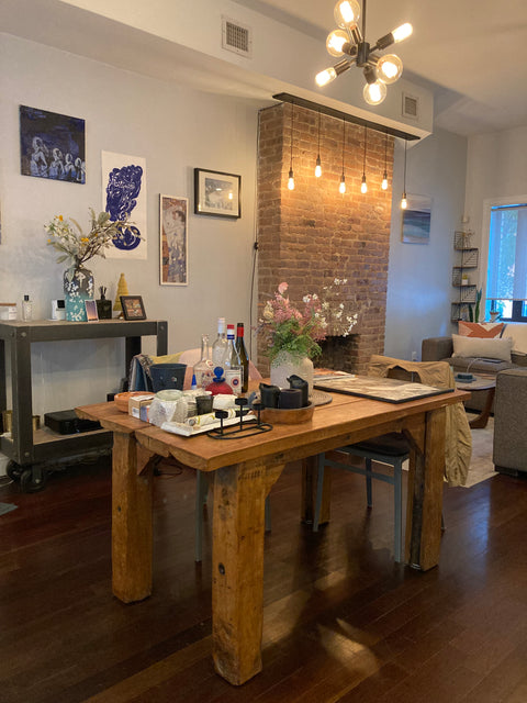 Rustic ABC Carpet Dining Table