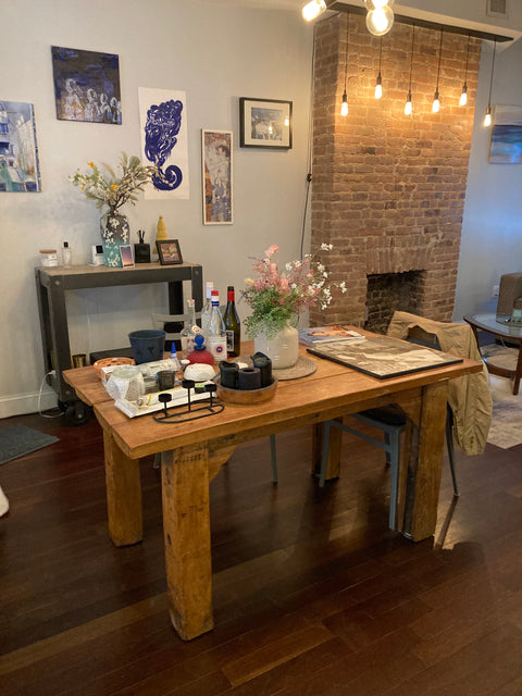 Rustic ABC Carpet Dining Table