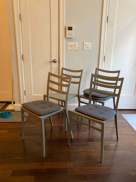 Room and Board Sabrina Gray Dining Chairs