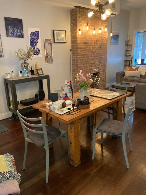 Rustic ABC Carpet Dining Table