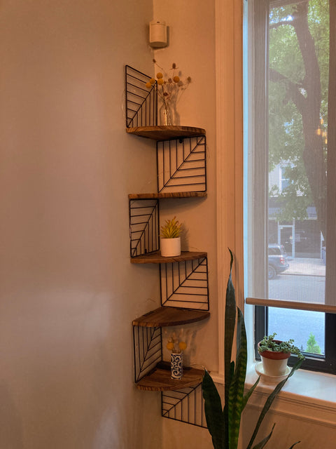 5-Tier Decorative Floating Corner Wall Shelves