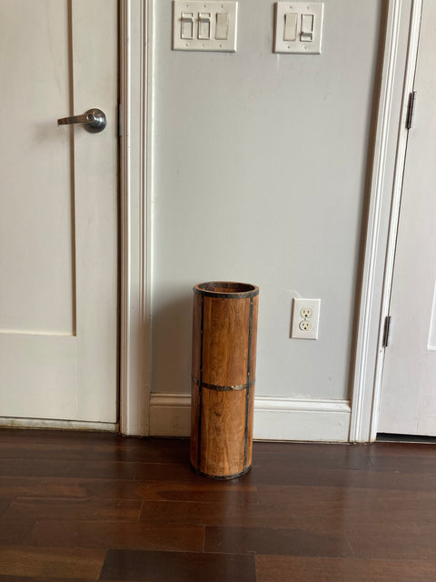 Handcrafted Rustic Umbrella Stand, H20"