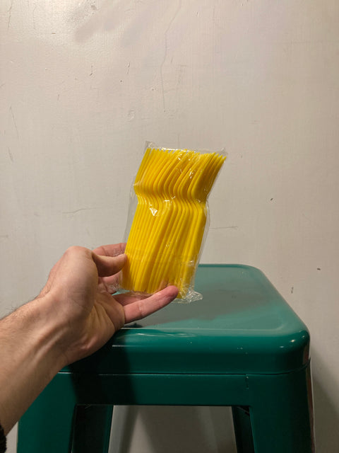 Yellow Plastic Forks
