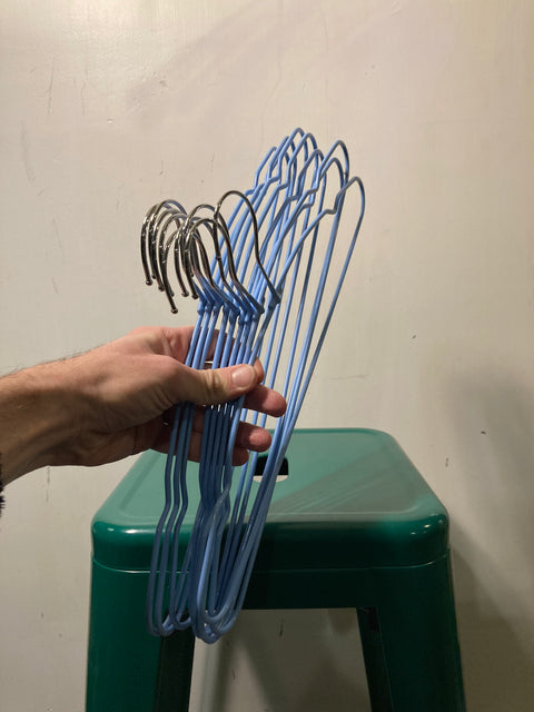 Bunch of Blue Hangers